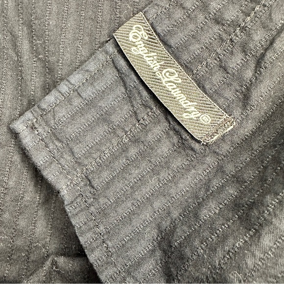 English Laundry Black Embroidered Gothic Winged Crest Dress Shirt | Size Small - Picture 10 of 16